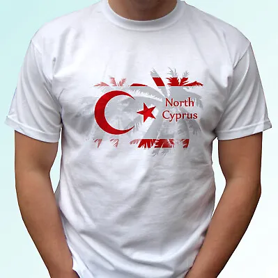 £9.99 • Buy North Cyprus Palm Flag White T Shirt Design Top Holiday Gift Tee - All Sizes