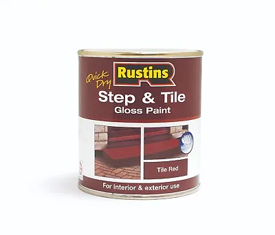 Rustins Quick Dry Step And Tile Gloss Paint Black Or Red 250ml/500ml Or 1L • £7.75