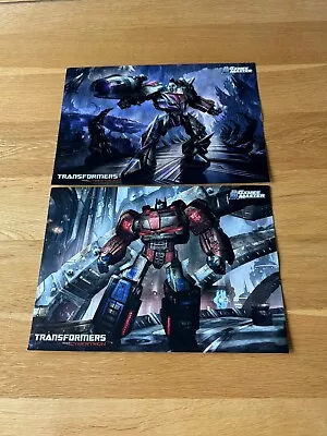 Games Master Transformers War Of Cybertron 2 X A4 Card Posters • £6