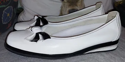 New Van Dal White Leather Barbados Wedge Heel Pumps UK 7.5 EUR 41 • £24.99