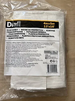 DIALL FLOOR  DUST SHEET PAINTING DECORATING 4M X 5M Dust Cover • £7.99
