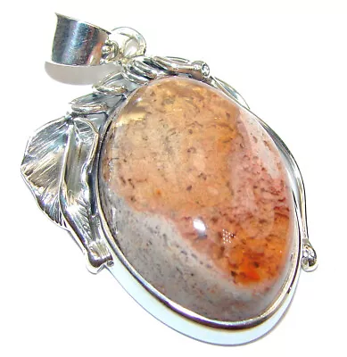 Unique Design Natural Mexican Fire Opal .925 Sterling Silver Handmade Pendant • $154.36