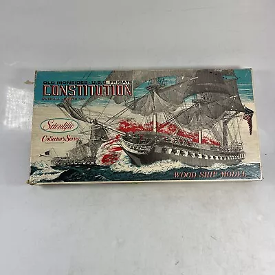 Vintage Scientific Wood Ship Model Kit Old Ironsides USS Frigate Constitution  • $29.77