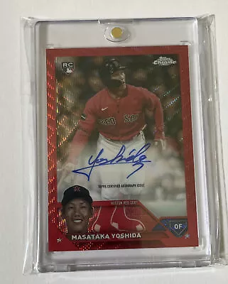 2023 Topps Chrome Update Masataka Yoshida RC Auto Red Wave 4/5 #AC-MY Red Sox • $1299