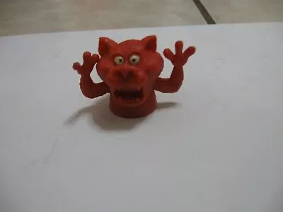 1970s VINTAGE SCARY CAT RUBBER JIGGLER CREATURE FINGER PUPPET COOL • $5.99