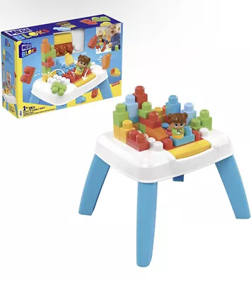 Mega Bloks Build 'N Tumble Activity Table Building Set With 25 Pieces & Storage • $44.99