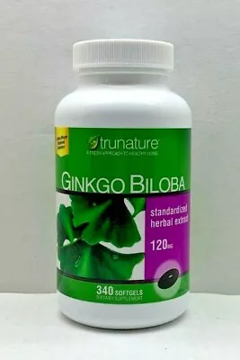 Trunature GINKGO BILOBA 120mg 340 Softgels *** Support Memory *** • $19.99