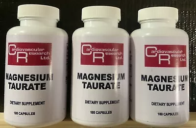 Cardiovascular Research - Magnesium Taurate 125 Mg 180 Capsules ~FREE SHIPPING~ • $21.99