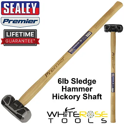 £54.85 • Buy Sealey Sledge Lump Hammer 6lb Hickory Shaft Handle Premier Carbon Steel Head