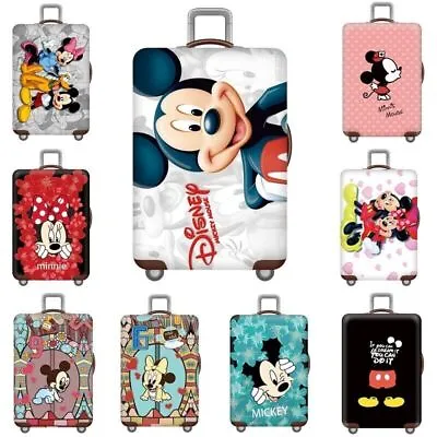 Mickey Minnie Mouse Travel Luggage Cover Protector Elastic Suitcase Dust-Proof • £23.95