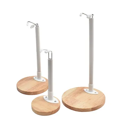 £6.64 • Buy 1pcs Doll Stands Display Holder For Dolls Model Plastic Support W/ Wooden Base