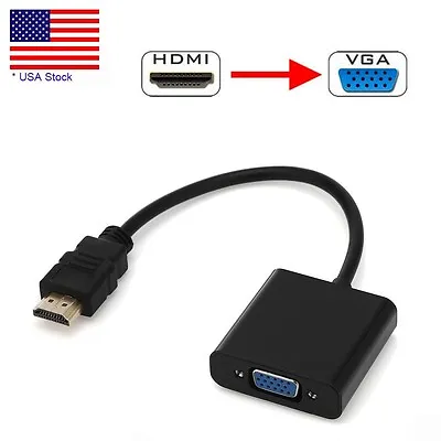  HDMI Male To VGA Female Video Converter Adapter Cable For PC DVD 1080P HDTV TV • $5.99