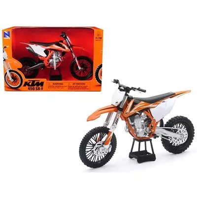 New Ray 57943 2018 Ktm 450 Sx Dirt Bike 1/10 Motorcycle Orange Replica Dirt Bike • $29.92