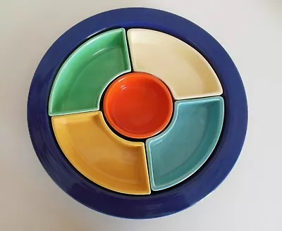 Vintage Homer Laughlin Fiestaware Fiesta 6 Original Colors Relish Tray • $350