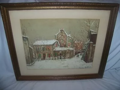 Maurice Utrillo(1883-1955)Artist France Old Winter Snow Village Scene Print • $75