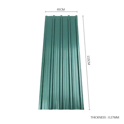12/24 Sheets Corrugated Roof Sheet Galvanized Metal Profile Garage Roofing Panel • £59.95