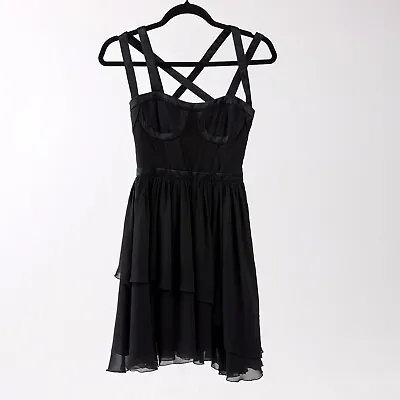 Versace For H&M Black Sundress Silk Dress Size 36 EU / 6 US • $139