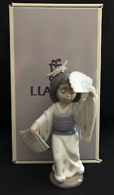 £103.18 • Buy Mib! Lladro 6230 Oriental Dance Geisha Girl Fans 7-1/2  Figurine -- Spain