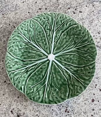 Bordallo Pinheiro Green Cabbage Plate Majolica Lettuce • $25