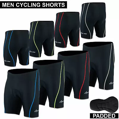 Men's Cycling Cool Max Padded Compression Shorts Nylon Lycra • $13.19