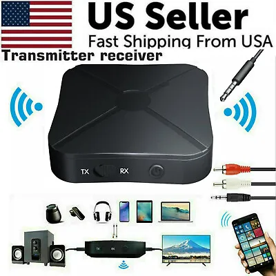 2in1 Bluetooth Transmitter Receiver Wireless Adapter TV Home Stereo A2DP Audio • $8.69