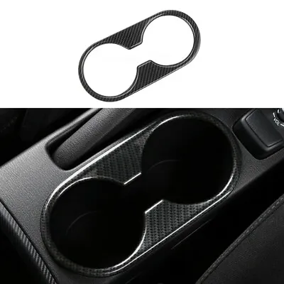 Carbon Fiber ABS Central Console Water Cup Holder Panel Cover Trim For -3 B3Q5 • £7.49