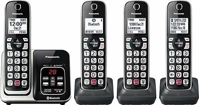 Panasonic Link2Cell Cordless Phone System KX-TGD864S DECT 6.0 1.6  LCD 3TB Black • $39.99