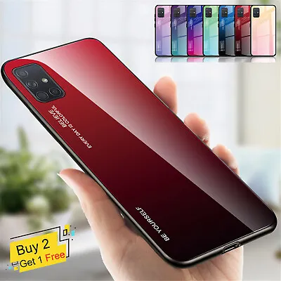 $3.88 • Buy Gradient Glass Case For Samsung GalaxY S22Plus S21 FE S20 S10 S9 S8 Note20 Ultra