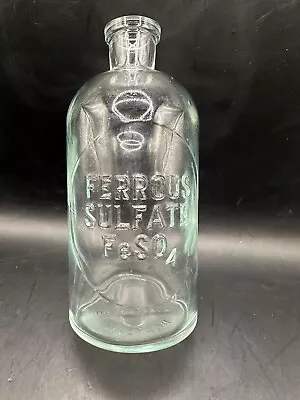 Wheaton Apothecary Bottles Glass Stopper Ferrous Sulfate FeS04 • $25