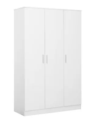 New REFLECT High Gloss 3 Door Wardrobe Bedroom Furniture White / White Gloss • £227.49