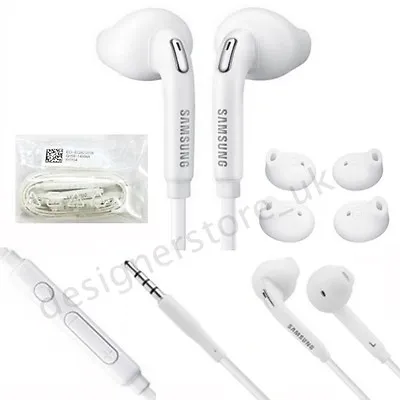 Samsung Galaxy S7 S6 Edge + Note 4 /S5 /S4 Stereo Headphones Earphones Handsfree • £3.69