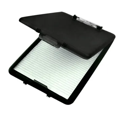 £8.99 • Buy A4 Plastic Compact Clipboard Paper Storage Box Document File Waterproof - BLACK