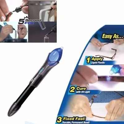 Quick 5 Second UV Light Fix Liquid Plastic Welding Compound Glue Repair Pen Tool • $9.50