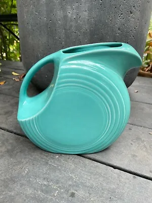 Vintage Fiesta Ware Turquoise Small Disc Pitcher  Made In USA  • $54.99
