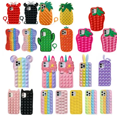£4.50 • Buy Soft Silicone Fidget Stress Relief Case Cover For Apple IPhone 4 5 6 7X 11 12 13