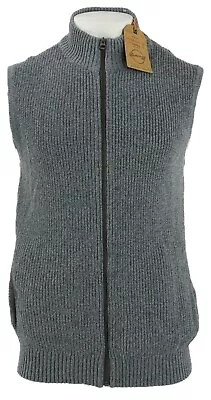 New Weatherproof Vintage Mens Sizes S / M / L Blue Gray Knit Cotton Sweater Vest • $21.99