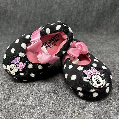 Disney Minnie Mouse Clubhouse Polka Dot Slippers Toddler Size S (5/6) • $8.95