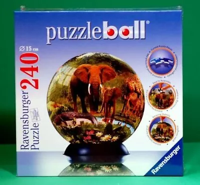 NEW SEALED Ravensburger WILDLIFE 240 Piece 3D Puzzle Ball Jigsaw With Stand • $39.99