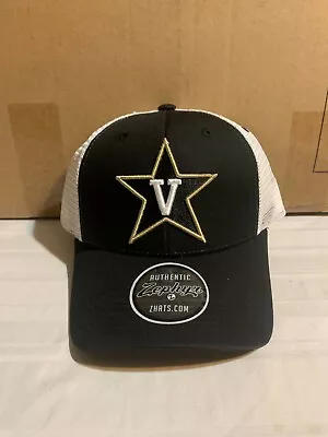 Vanderbilt Commodores NCAA Zephyr Black Adjustable Mesh Snapback Hat New • $24.99