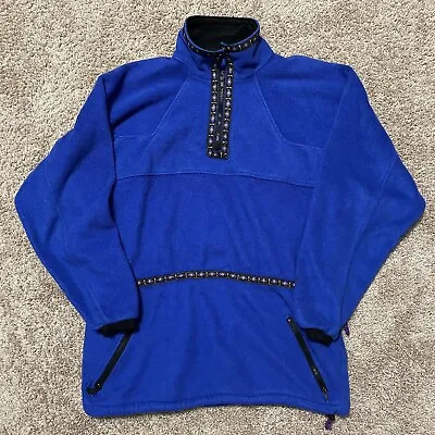 Vintage Kuhl Alf Fleece 1/4 Zip Polartec Pullover Jacket Blue Mens Size Large • $27.99