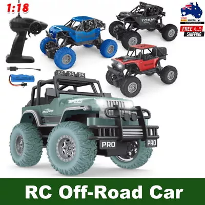 MGRC RTR 1/18 Scale 2.4G RWD RC Off-Road Car 2WD High Speed W/ LED Lights Alloy • $34.95