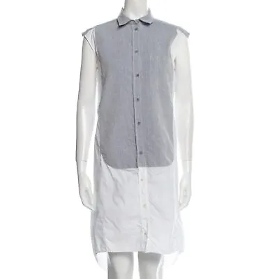 MM6 Maison Martin Margiela Sleeveless Bib-Front Shirt Dress Size 40 (US 4) • $50