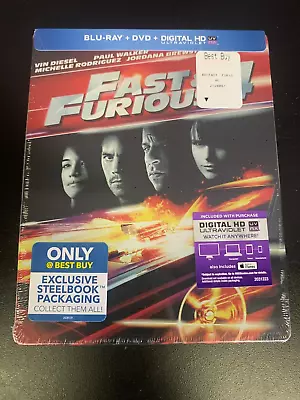 Fast And Furious 4 - Steelbook (Blu-ray DVD 2009) Best Buy Exclusive • $40