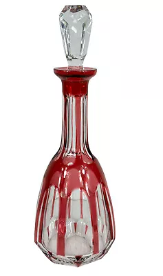 Vtg Nachtmann  Antika Karafe   Pink To Clear Cut Lead Crystal Decanter • $67.14