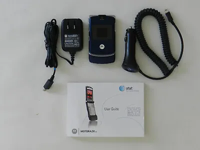 Motorola RAZR V3 2G Flip Phone  Blue Tested • $34.95