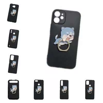 Case For Various Phones 3D Dog Finger Ring Stand Holder Soft TPU Phone Cover • $7.85