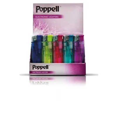 £11.99 • Buy Poppell Fire Gas Lighters Refillable X 25 Pack Electronic Bulk