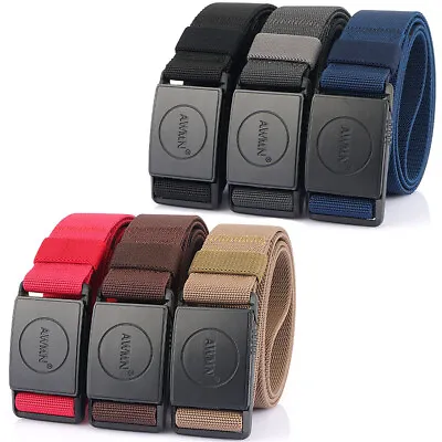 1.5inch Mens Quick Release Tactical Belt With Magnetic Buckle Stretch Web Belts • $16.99