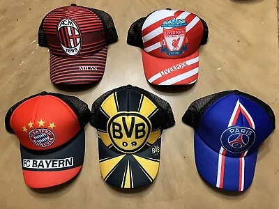 $39.99 • Buy Liverpool PSG Dortmund AC Milan Bayern Munich SnapBack 5 Hats Lot