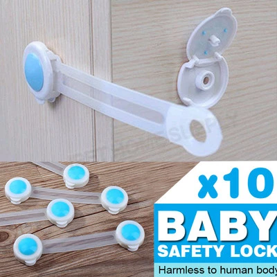 $11.99 • Buy 10X Safety Door Lock Fridge Drawer Toilet Cupboard Cabinet For Baby Kids Child